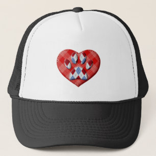 Gorra De Camionero Impresión De Hojas De Perro Y Dibujo Del Corazón R