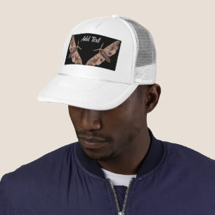 Gorra De Camionero Impresión de imagen de mariposa izquierda derecha