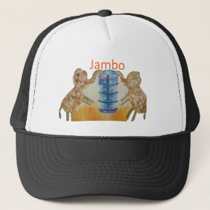 Gorra De Camionero Impresión de Jambo Jumbo African Kids Elephants