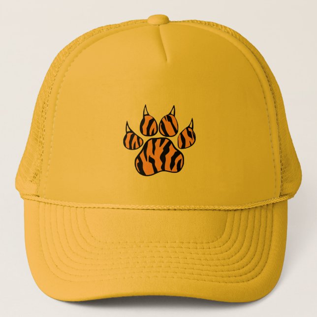 Gorra De Camionero Impresión de la hoja de tigre (Anverso)