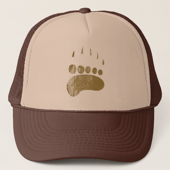 Gorra De Camionero Impresión de oso pardo (Anverso)