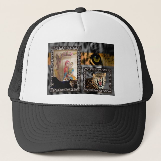 Gorra De Camionero Impresión de tigres y parejas de arte (Anverso)