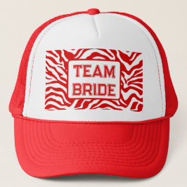 Gorra De Camionero Impresión de zebra roja