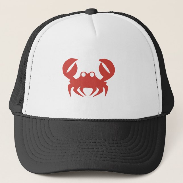 Gorra De Camionero Impresión del cangrejo (Anverso)