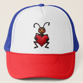 Gorra De Camionero Impresión en forma de corazón de hormiga