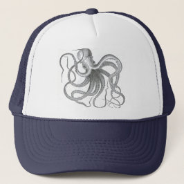 Gorra De Camionero Impresión náutica del verano del pulpo del