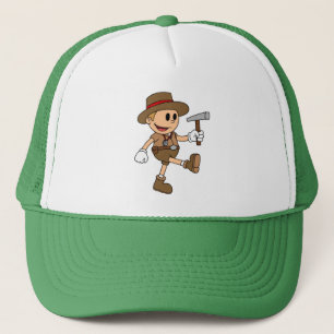 Gorra De Camionero Impresión Retro de Geólogo de Dibujos Animados