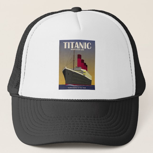 Gorra De Camionero Impresión Titanic Ocean Liner Art Deco (Anverso)