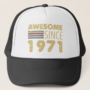 Gorra De Camionero Impresionante cosecha vintage 1971 50º cumpleaños