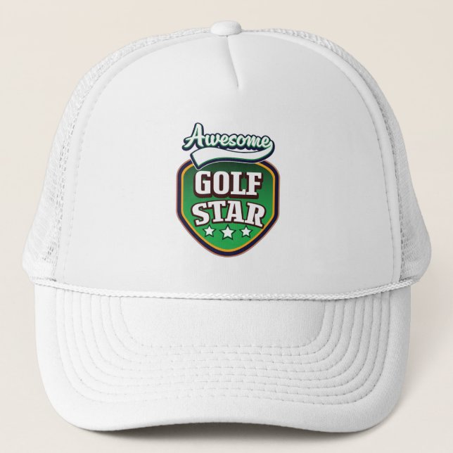 Gorra De Camionero Impresionante estrella del golf (Anverso)