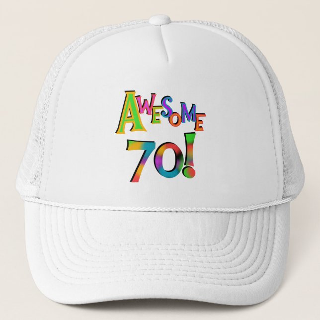 Gorra De Camionero Impresionantes camisetas de 70 cumpleaños y regalo (Anverso)