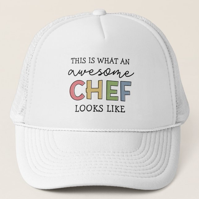 Gorra De Camionero Impresionantes regalos de chef | Mejor Chef De Reg (Anverso)