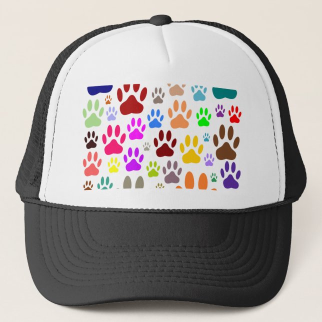 Gorra De Camionero Impresiones de hojas de perro por todas partes (Anverso)