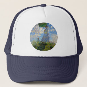 Gorra De Camionero Impresionismo de Monet Woman Parasol