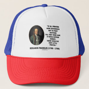 Gorra De Camionero Impresoras Ben Franklin Para No Imprimir Cita Impr