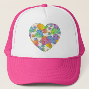 Gorra De Camionero Impressionist Pastel Valentine Hearts