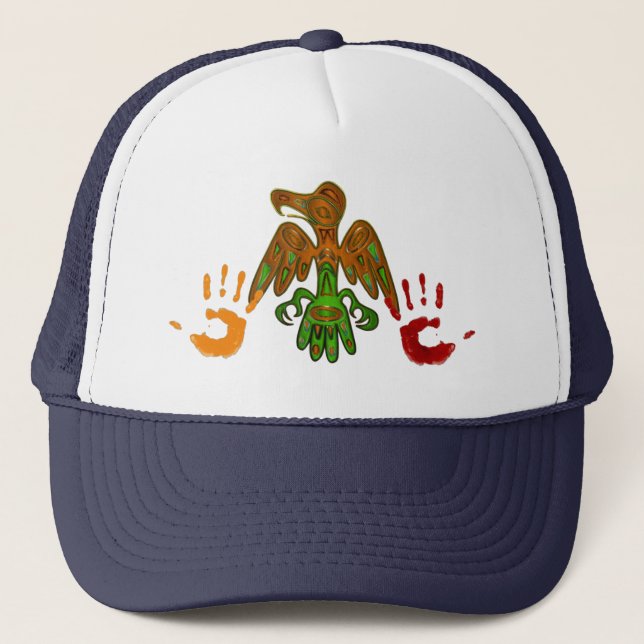Gorra De Camionero Imprime la inspiración nativa americana (Anverso)