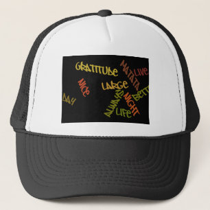 Gorra De Camionero Imprimir Arte de Palabras Vive la Vida en Grande