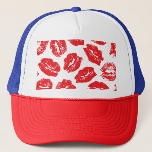 Gorra De Camionero Imprint Kiss Red Lips: Vieja sin Marea