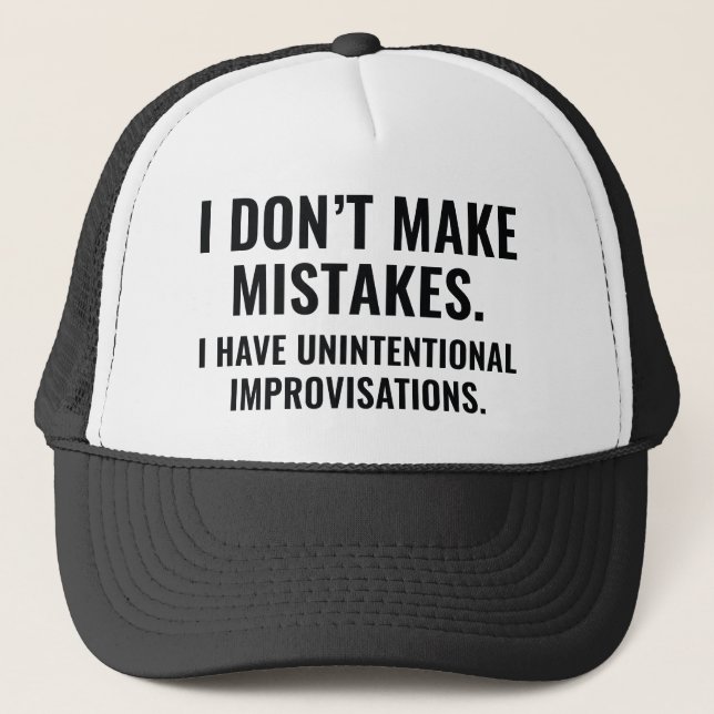 Gorra De Camionero Improvisiones no intencionales (Anverso)