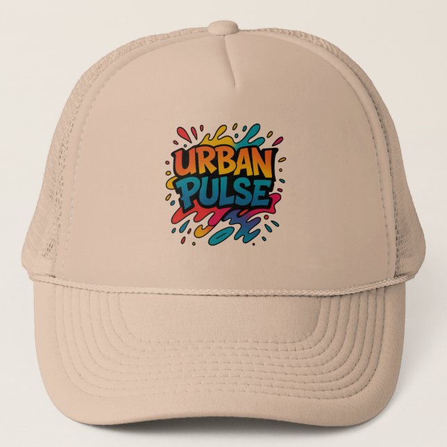 Gorra De Camionero Impulso urbano - Tee de arte callejero vibrante (Anverso)