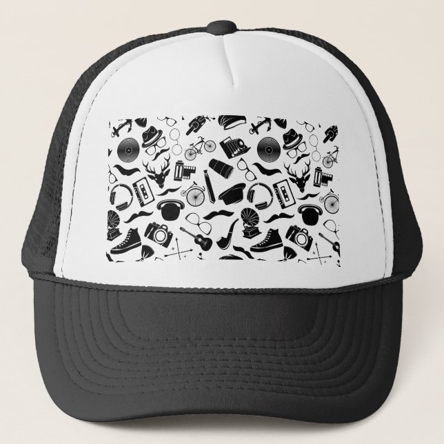 Gorra De Camionero Inconformista negro del modelo (Anverso)