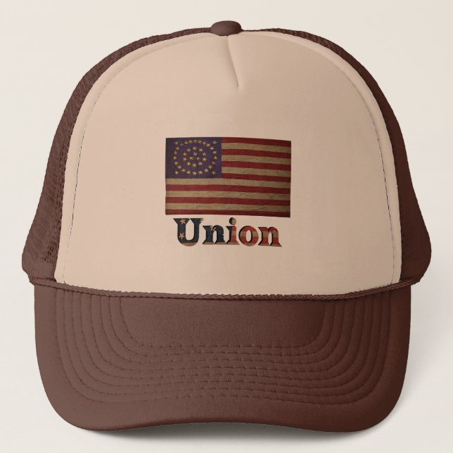 Gorra De Camionero Increíble bandera de la Unión de Guerra Civil (Anverso)