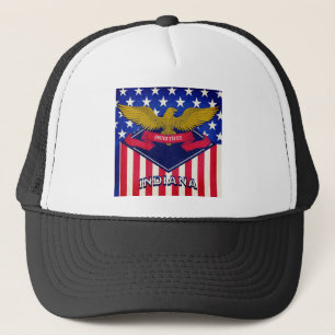 Gorra De Camionero Indiana USA Flag