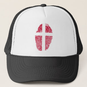 Gorra De Camionero Indicador de huellas dactilares en danés