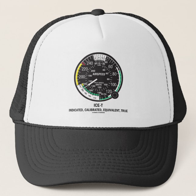 Gorra De Camionero Indicador de velocidad aérea verdadera (mnemónica (Anverso)