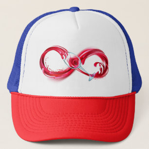 Gorra De Camionero Infinito con vino Rojo