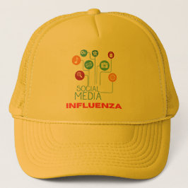 Gorra De Camionero "Influenza de las redes sociales" Divertido