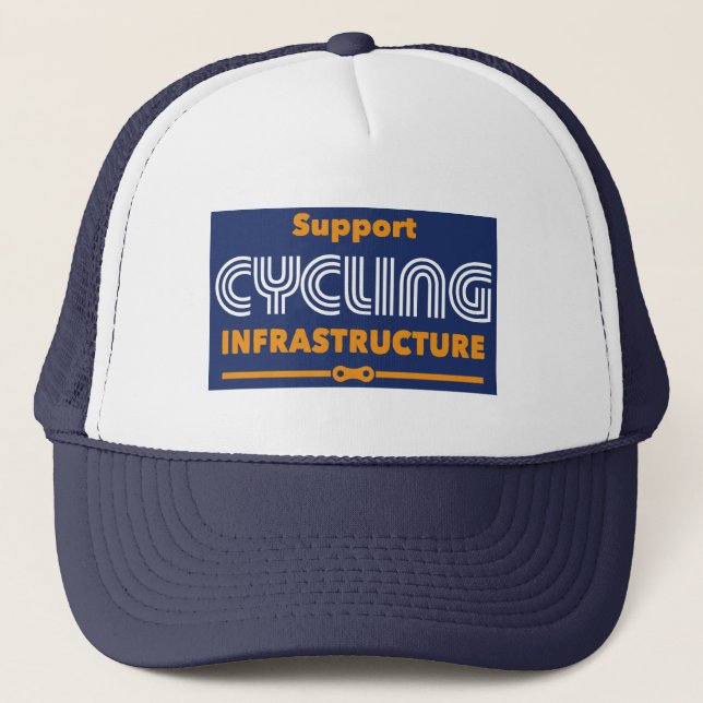Gorra De Camionero Infraestructura de ciclismo de soporte (Anverso)