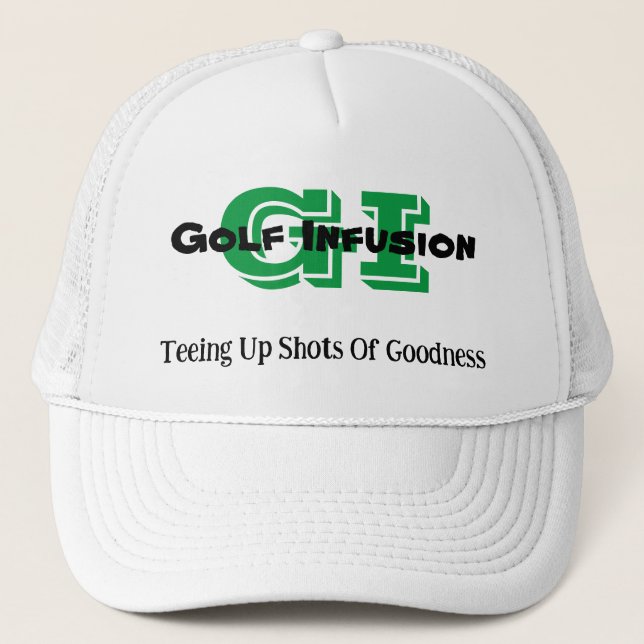 Gorra De Camionero Infusión De Golf Tirando Zapatos De Bondad (Anverso)