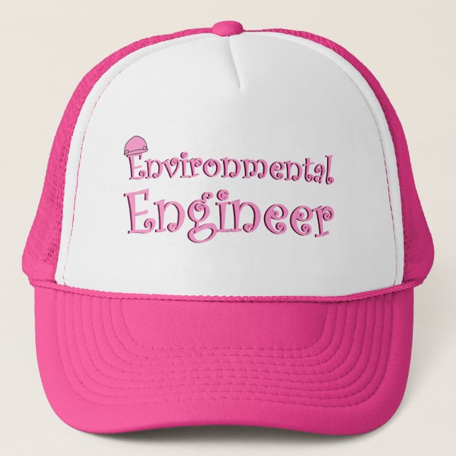 Gorra De Camionero Ingeniero ambiental rosa (Anverso)