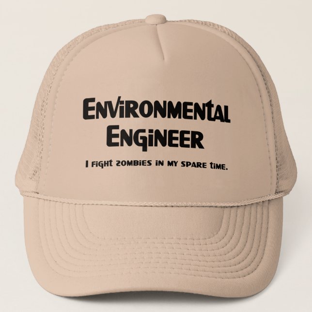 Gorra De Camionero Ingeniero ambiental Zombie Fighter (Anverso)