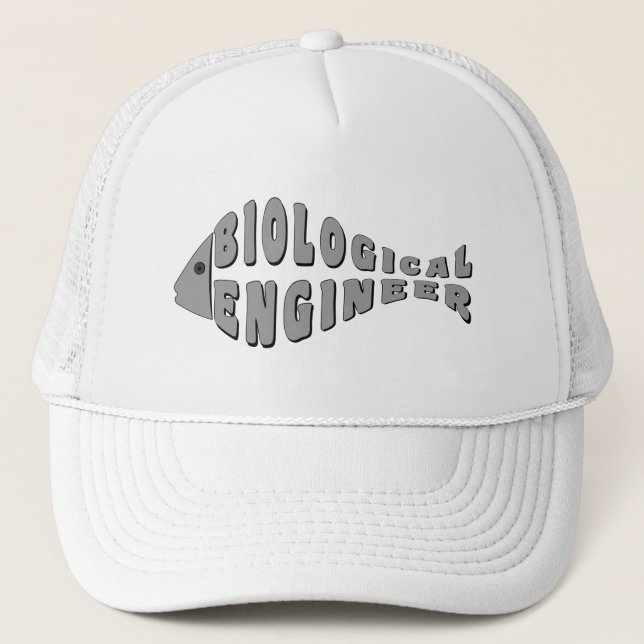 Gorra De Camionero Ingeniero Biológico Gray Fish (Anverso)