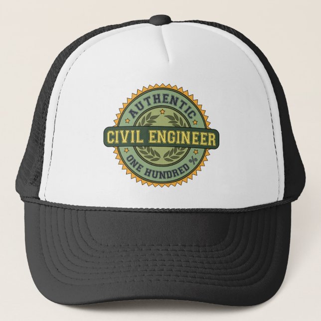 Gorra De Camionero Ingeniero civil auténtico (Anverso)