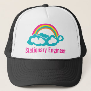 Gorra De Camionero Ingeniero estacionario Cloud Rainbow