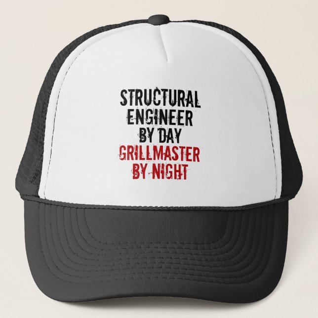 Gorra De Camionero Ingeniero estructural Grillmaster (Anverso)