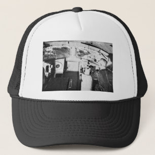 Gorra De Camionero Ingeniero locomotor del vintage dentro del taxi