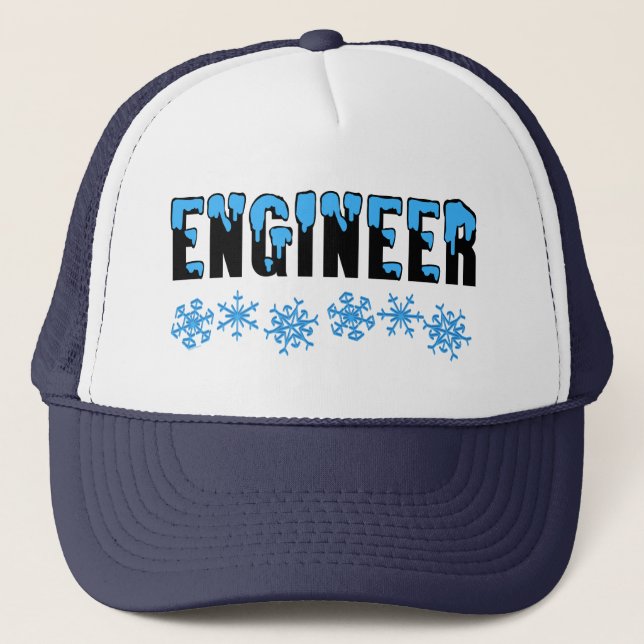 Gorra De Camionero Ingeniero Snowflake (Anverso)