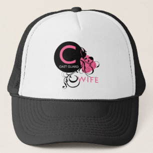 Gorra De Camionero Inicial adornada - esposa del guardacostas