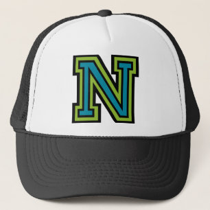 Gorra De Camionero Inicial de la letra "N"