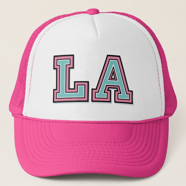 Gorra De Camionero Iniciales de Monograma 'LA' (Anverso)