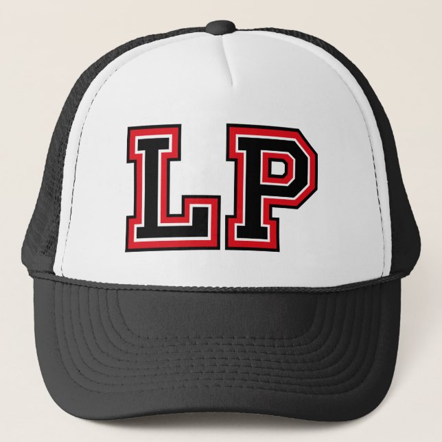 Gorra De Camionero Iniciales de Monograma 'LP' (Anverso)