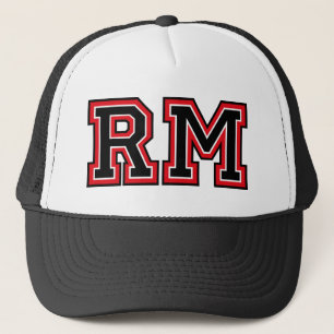 Gorra De Camionero Iniciales de Monograma 'RM'
