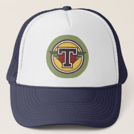 Gorra De Camionero Iniciales del Monograma "T" del personalizado