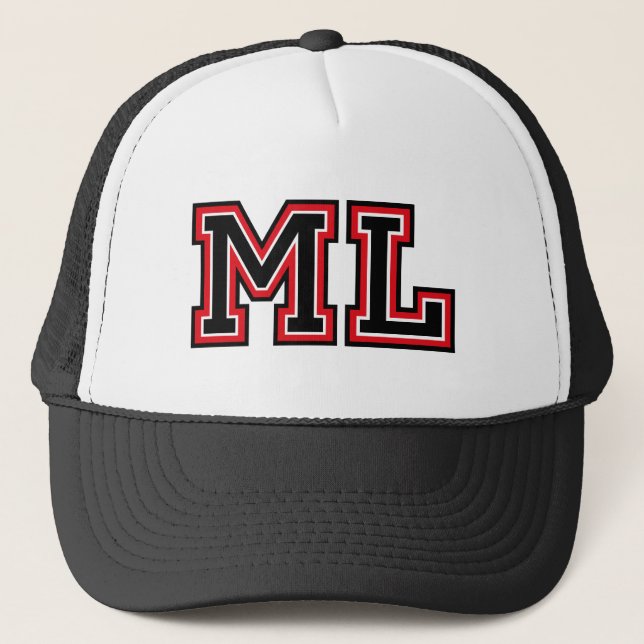 Gorra De Camionero Iniciales 'ML' (Anverso)