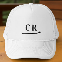 Gorra De Camionero Iniciales Personalizadas Monograma Nombre Minimali